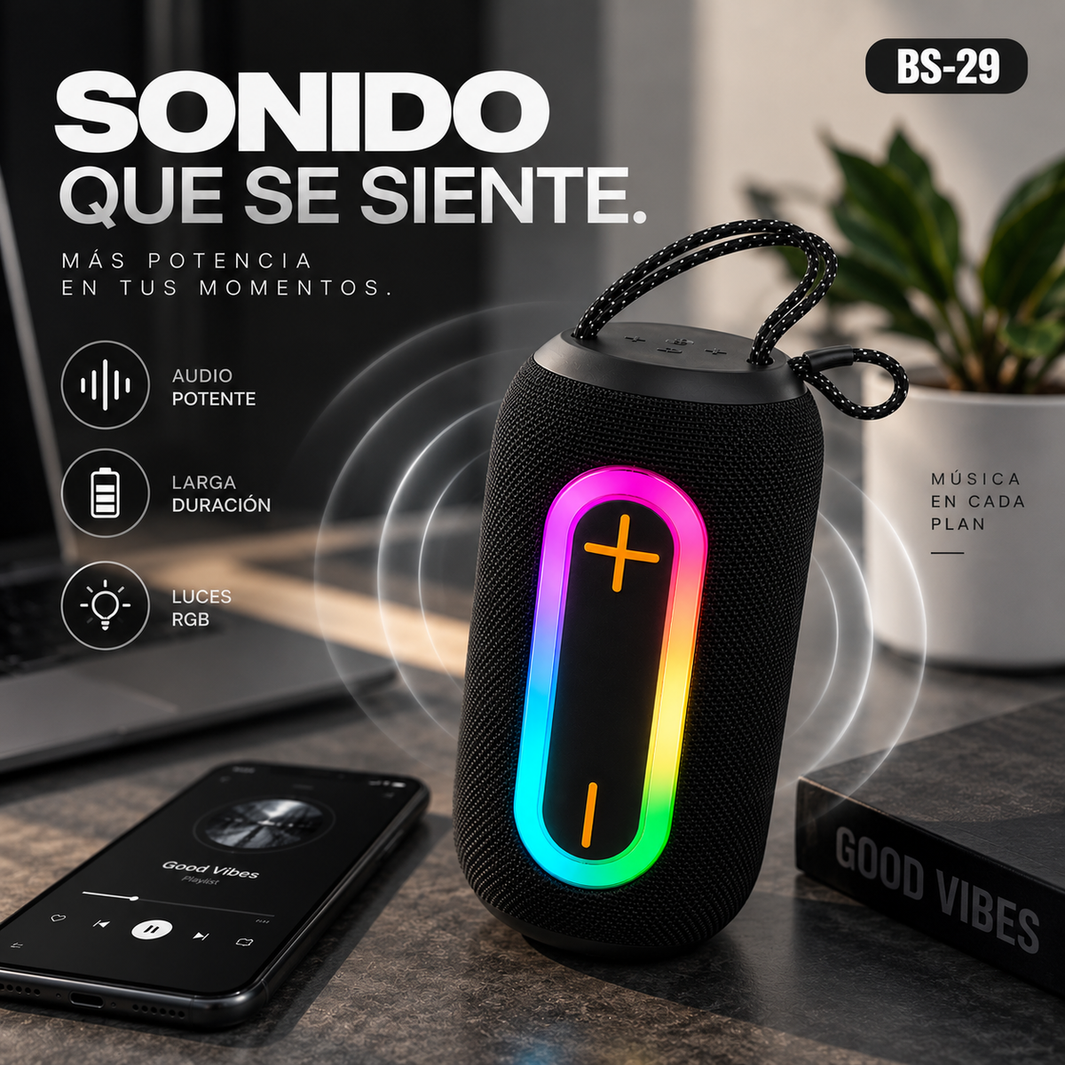 Parlante BS-29 Max | QUE TU MÚSICA SE SIENTA EN GRANDE