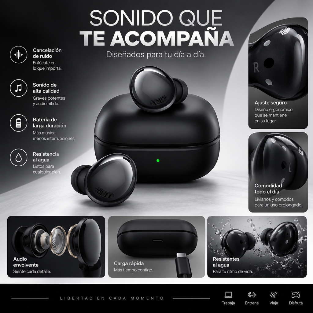 Audífonos B pro | Sonido que te acompaña a todas partes