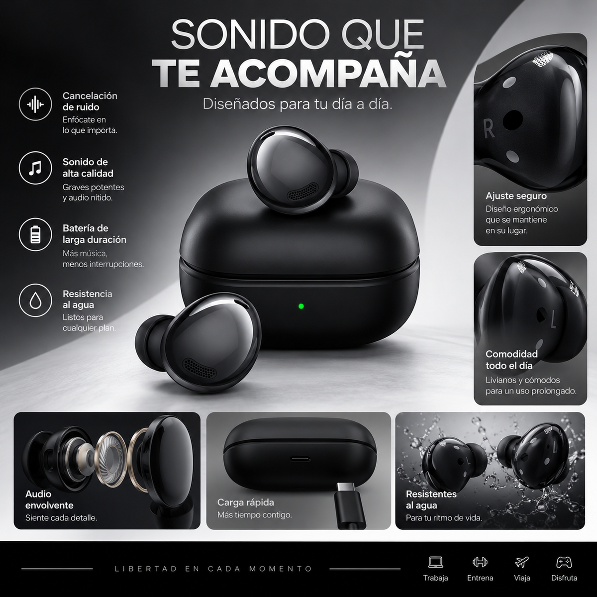 Audífonos B pro | Sonido que te acompaña a todas partes